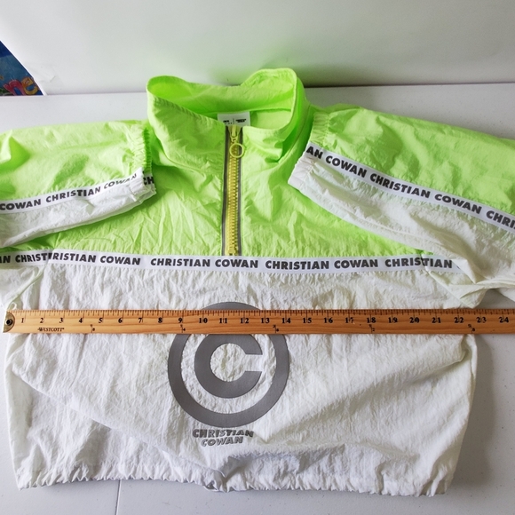 ASOS Design x Christian Cowan Tracksuit Size 12 Nylon Jacket and Joggers Neon - Picture 5 of 16